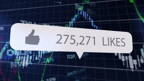 Vertical video: Chart spike sending like bubble appearing counting up scaling Stock Footage 332804434