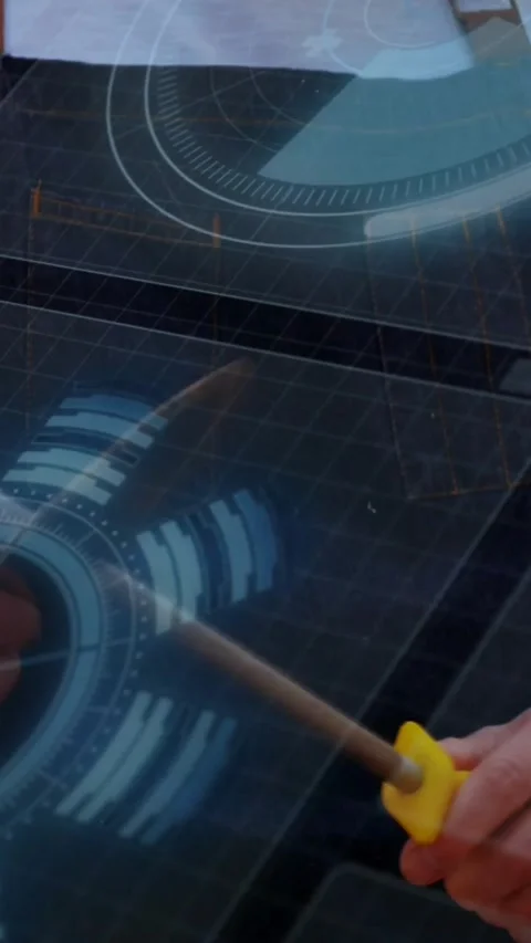 Vertical video: Chef bringing tools to kitchen for plating, tracing ringed Stock Footage 331703160