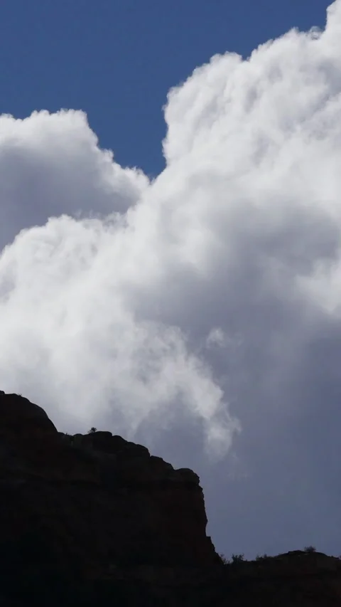 Vertical Video Churning Cumulus Clouds Time Lapse Stock Footage 230495849
