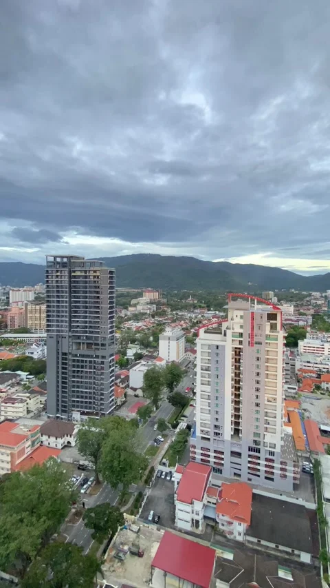 Vertical video of Cityscape Stock Footage 299785652