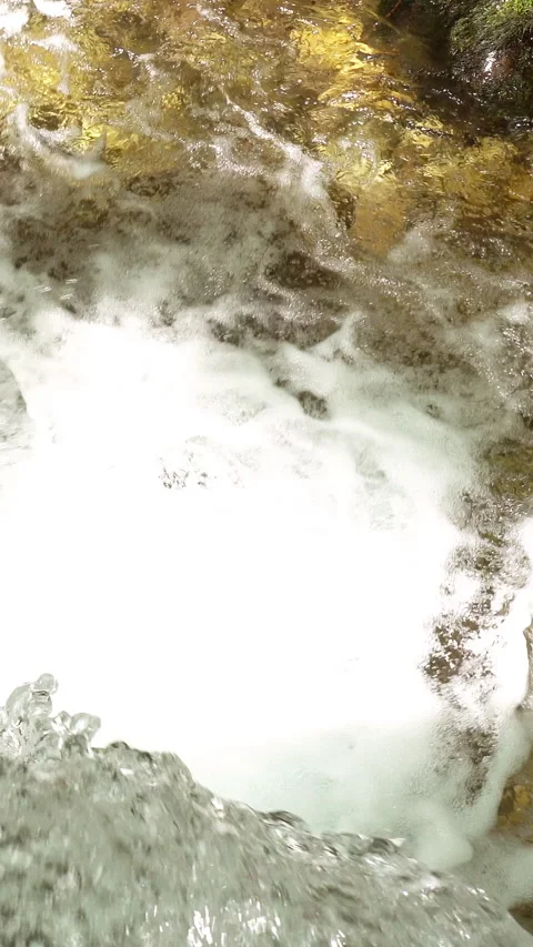 Vertical video, Clean stream coming from the mountains 動画素材 296120579