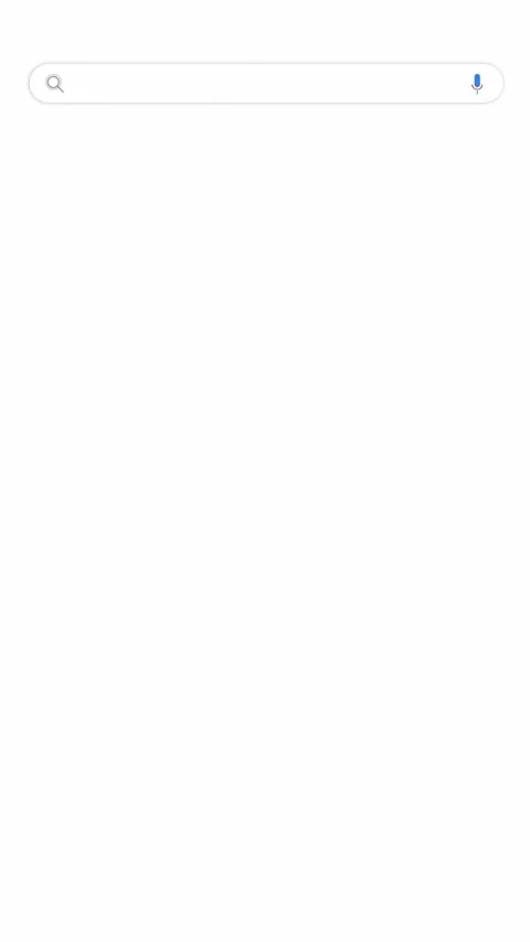 Vertical video. close-up. animation, search bar in the browser, on a white Stock Footage 320345939