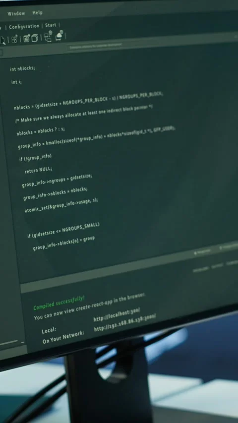 Vertical video Close up of computer peripherals used by engineers coding in Stock Footage 280609339