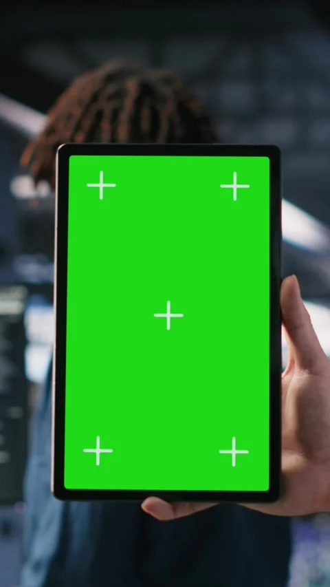 Vertical video Close up of data center employee doing tasks on isolated screen Stock Footage 310773941