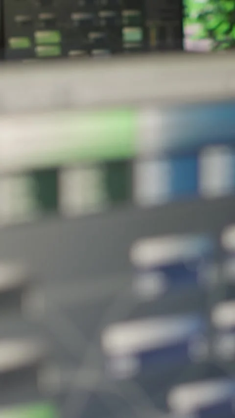 Vertical video Close up of programming code on computer monitors in company Stock Footage 319476811