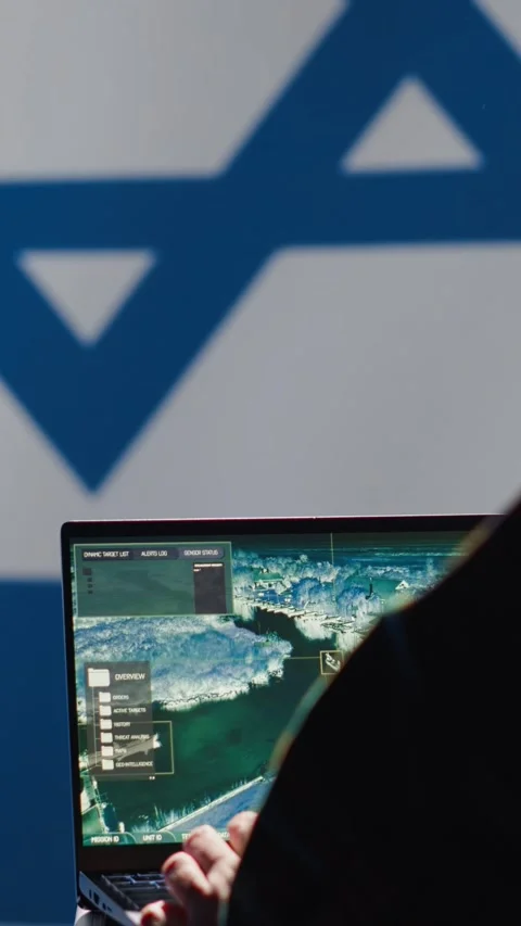 Vertical video Close up shot of Mossad agent maintaining air space superiority Stock Footage 278192223