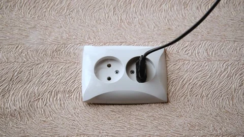 Vertical Video Close-up Smoke Coming From the Socket. Stock Footage 148101150