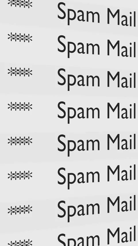 Vertical Video Close-Up of Spam Mail Email List for Mobile and Social Media Use 動画素材 335386079