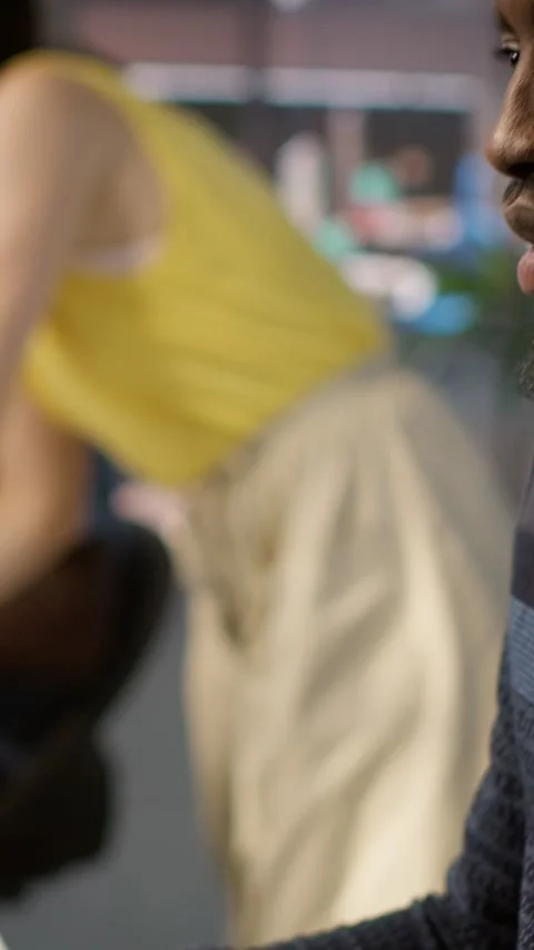 Vertical video Close up of system administrator doing software quality assurance Stock Footage 319475045