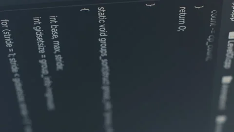 Vertical video Closeup of computer screen of software developer typing Stock Footage 194147118