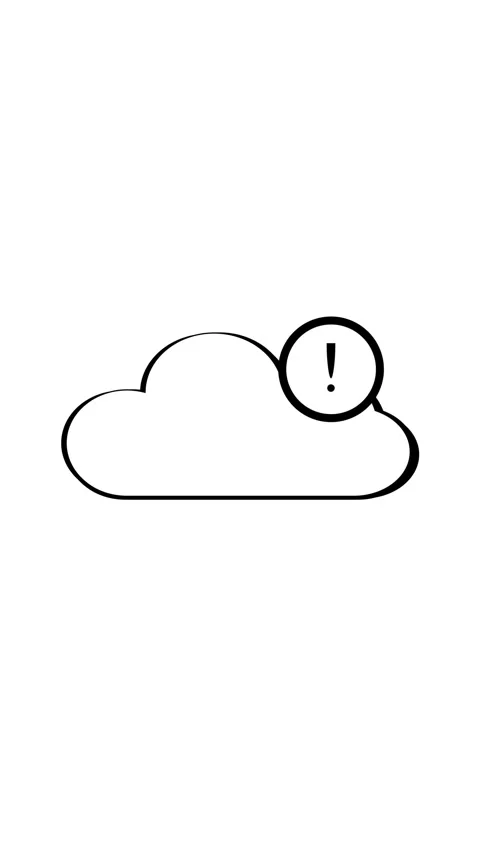 Vertical video of cloud warning symbol for error and information alert. Clo.. Stock Footage 316513314