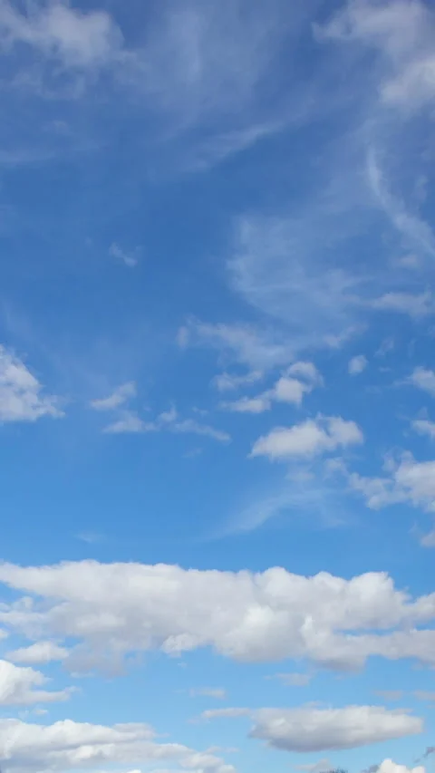 Vertical Video Clouds and Blue Sky Timelapse Stock-Footage 230097560