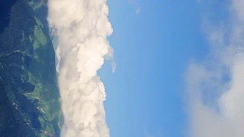 Vertical video. Clouds change. Time Lapse. Zoom. Krasnaya Polyana, Sochi, Russia Stockbeeldmateriaal 85362187
