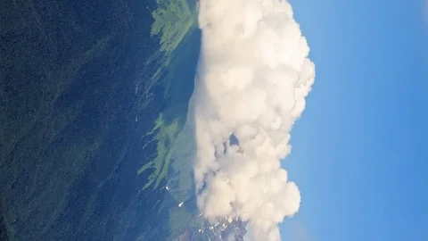 Vertical video. Clouds in the mountains. Time Lapse. Krasnaya Polyana, Sochi, 스톡 동영상 85362043
