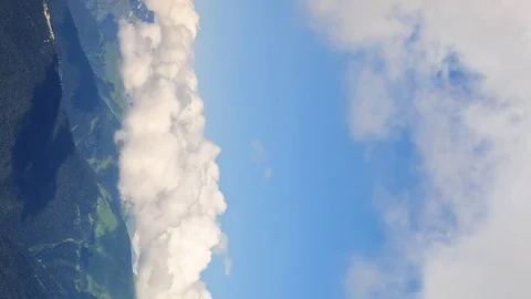 Vertical video. Clouds over the mountain ridge. Time Lapse. Krasnaya Polyana, Stock Footage 85362066