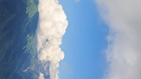 Vertical video. Clouds over the mountain ridge. Time Lapse. Krasnaya Polyana, Stock Footage 85362088