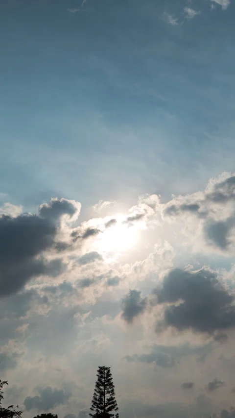 Vertical video - Clouds Timelapse Stock Footage 306568368