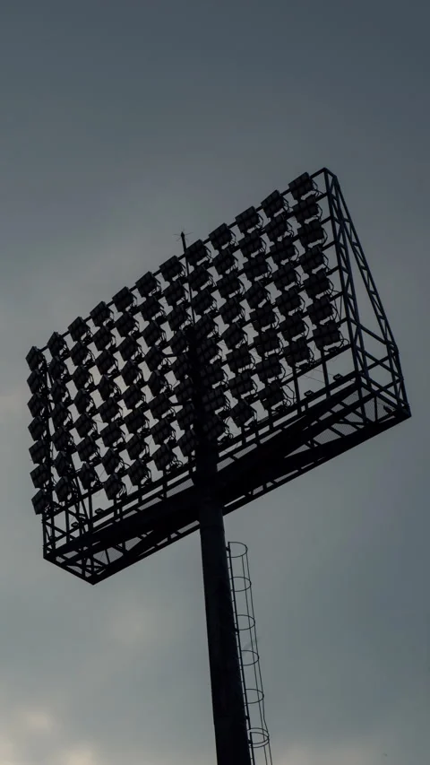Vertical video - Clouds Timelapse Over A Stadium Stock Footage 280220185