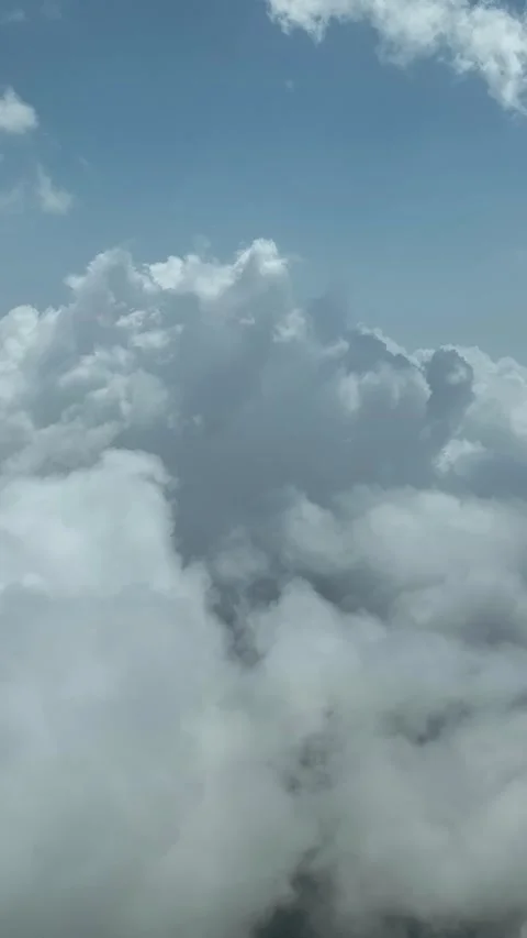 Vertical Video Cloudy landscape in the mountains aerial view Stock Footage 222488173