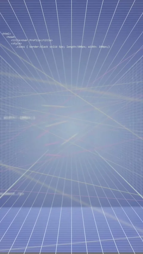 Vertical video: Code fading grid staying neon shifting stack sliding in shifting Stock Footage 334770504
