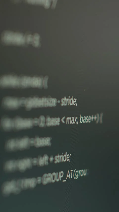 Vertical video: Coding information and html script test on computer, developing Stock Footage 218579450