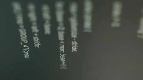Vertical video: Coding information and html script test on computer, developing Stock Footage 219703454