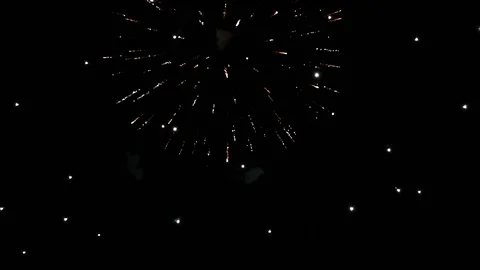VERTICAL VIDEO, Colorful firework display celebration in the night sky Stock Footage 123022960