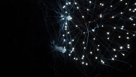 VERTICAL VIDEO, Colorful firework display celebration in the night sky Stock Footage 123023076