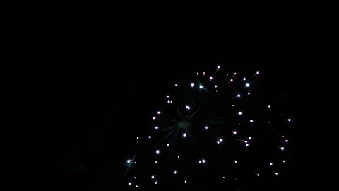 VERTICAL VIDEO, Colorful firework display celebration in the night sky Stock Footage 123028622