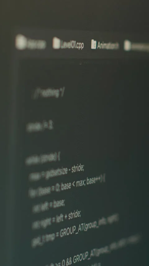 Vertical video: Computer display of software developer typing database functions Stock Footage 218574675