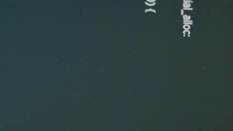 Vertical video: Computer of system engineer showing source code and big data Stock Footage 220104641