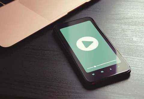 Vertical video concept. Reach target audience with vertical video advertising Stock Illustration