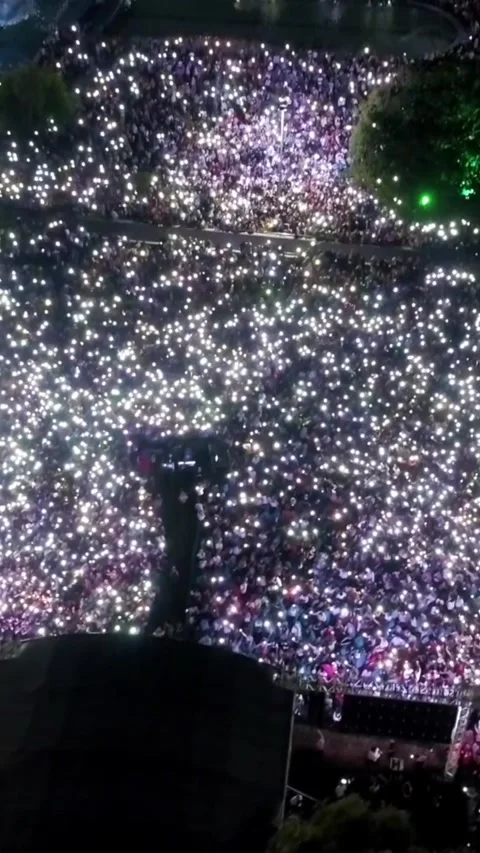 Vertical video at the concert Stock Footage 307483850