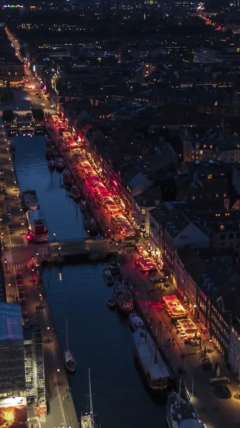 Vertical Video of Copenhagen, Denmark, Vertical Aerial View Shot Stock Footage 311079922
