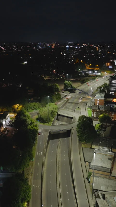 Vertical Video of Coventry, Vertical Aerial View Shot Video stock 292738356
