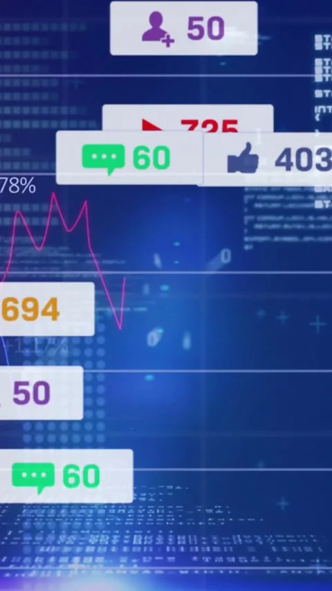 Vertical video: Cursor hovering near dial causing HUD stacking badges and Stock Footage 331168808