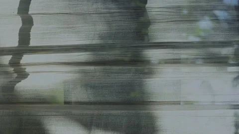 Vertical video. Curtains background on the window with shadows 库存影片 248243471