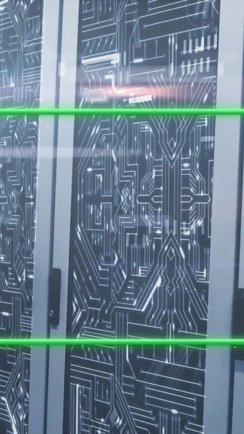 Vertical video: Cut starting camera panning right and up, circuit panel Vidéo 342841471