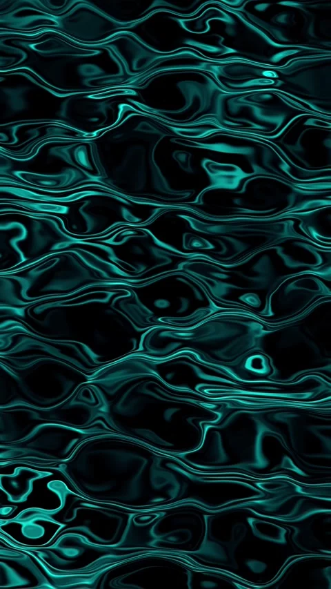Vertical Video of Cyan Liquid Texture Melting, Seamless Loop Stock Footage 344329934