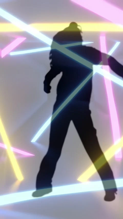 Vertical video: Dancing woman in dark clothes performing routine in studio with Stock Footage 330720754