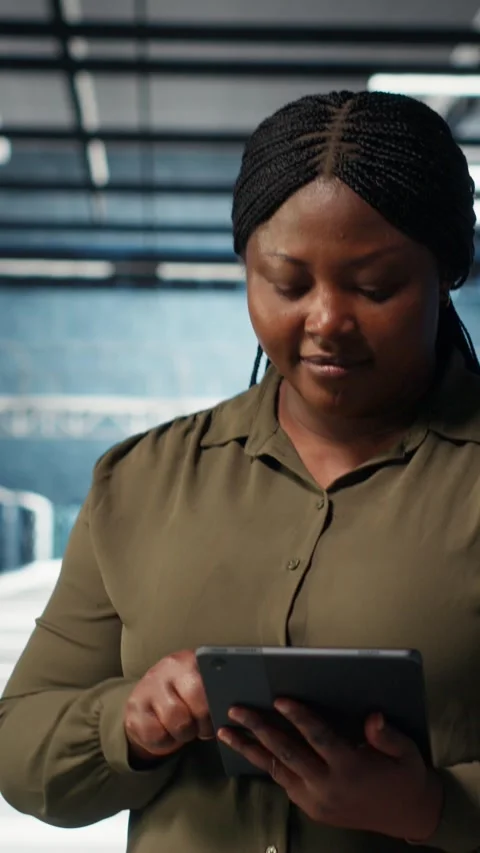 Vertical video Data center software developer monitors data center metrics on Stock Footage 317054775