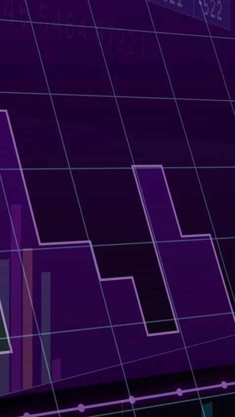 Vertical video: On data change panel animating with stacking bars and step Stock Footage 329552668