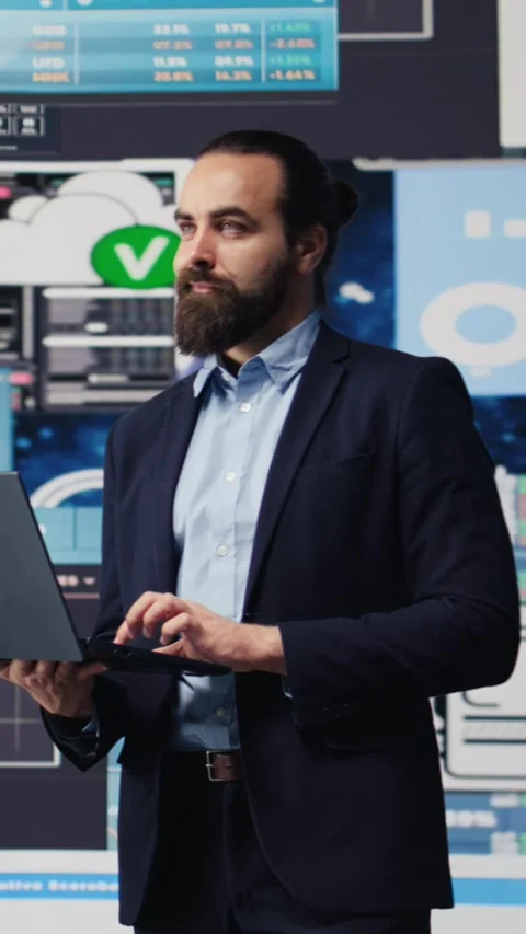 Vertical Video Data driven planning helps this professional to build a Stock Footage 310757712