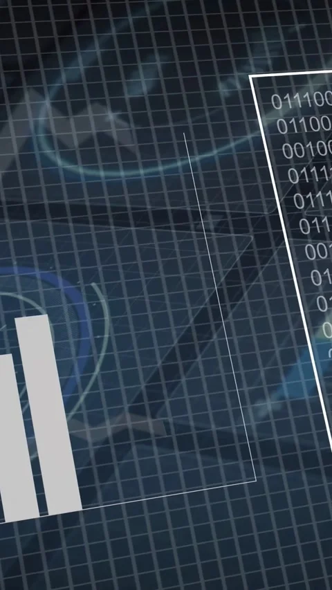 Vertical video: On data feed start HUD cluster showing sliding panels updating Stock Footage 335678125