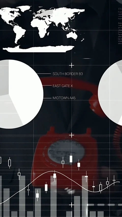 Vertical video: Data feed starting HUD overlaying red phone, showing percent Stock Footage 333577655