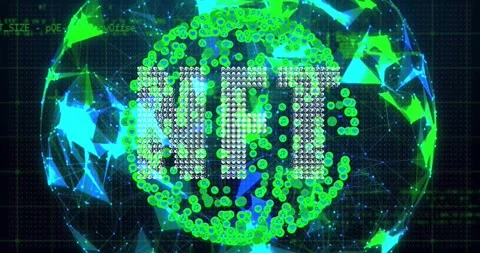 Vertical video: Data globe shifting neon nodes inward as scrolling green code Stock Footage 331161556