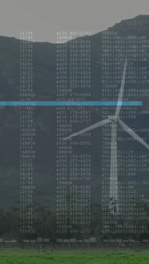 Vertical video: Data overlay appearing, turbine rotor entering, rotating, Stock Footage 332687542