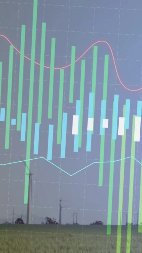 Vertical video: Data ping starting chart shifting right, bars rising, lines Stock Footage 332278254