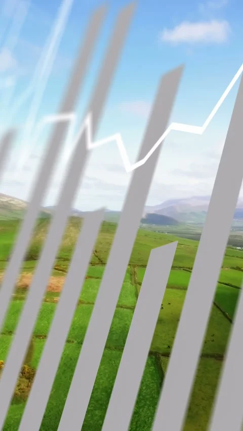 Vertical video: On data ping, white zigzag moving in sky as gray bars rising in Vídeos de archivo 333954070