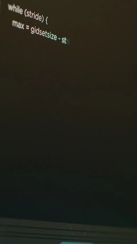 Vertical video: Database cloud computing with programming code on computer Stock Footage 218578544